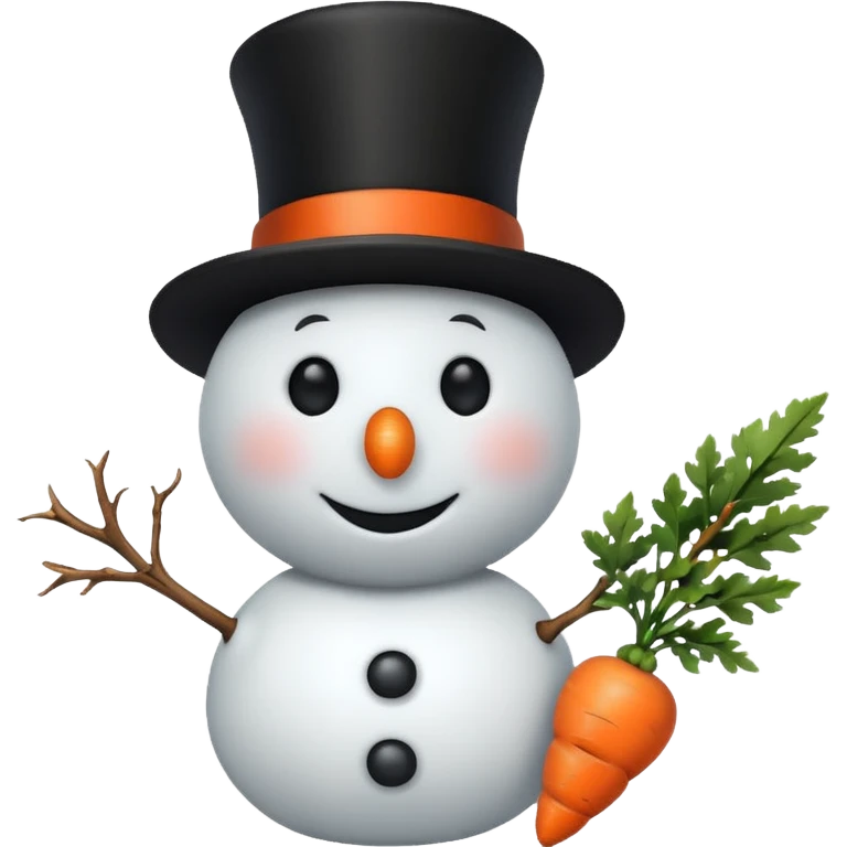 snowman with hat with out carrot  emoji