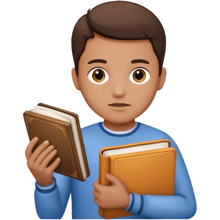 Un. Livre humain emoji