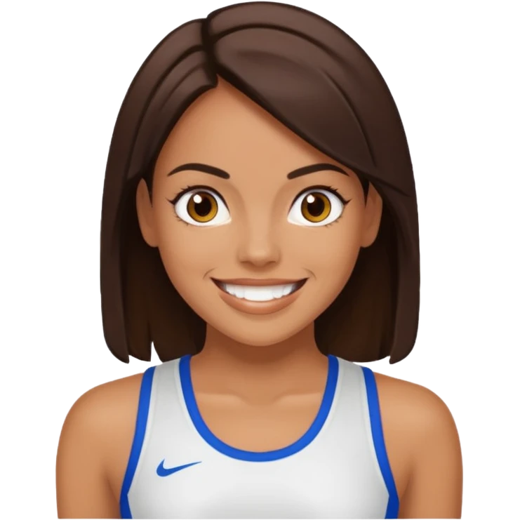 Sporty Spice with dark brown hair emoji