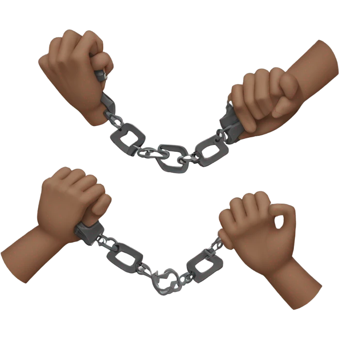 hand cuffs on hands emoji
