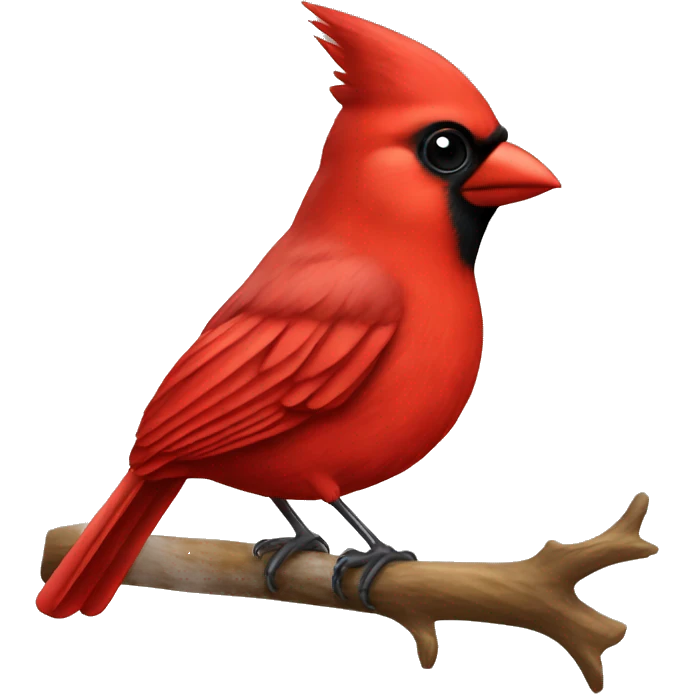 Cardinal bird emoji
