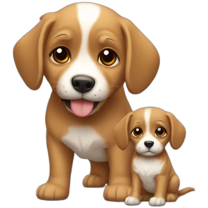 Chat avec un chien emoji