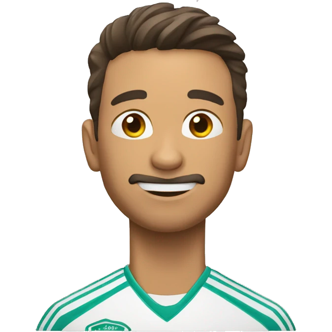 Chico con una pelota de futbol emoji