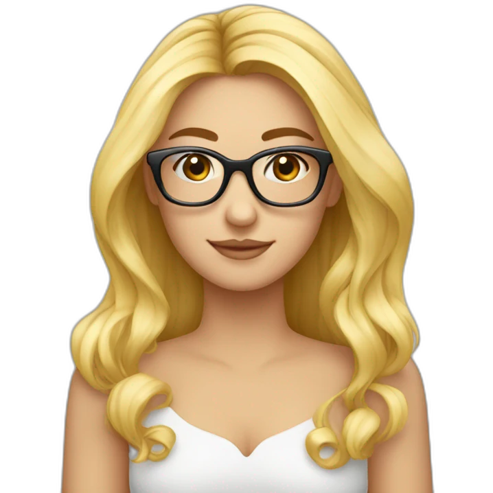 Brun lunettes amoureux blonde emoji