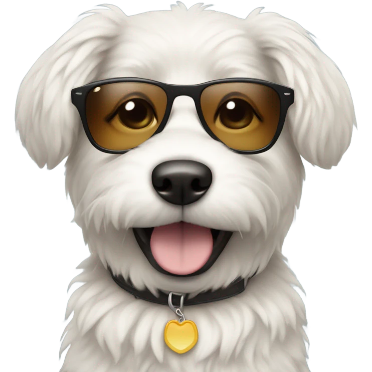 Dog wearing sunglasses emoji