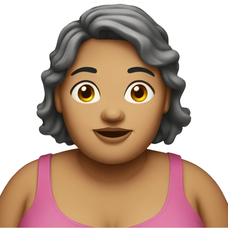 fat woman emoji