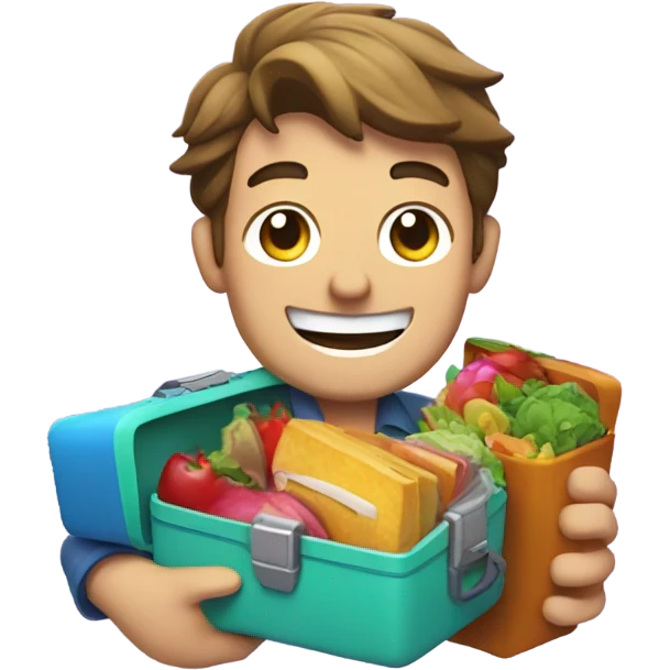 Mr beast holding lunchly emoji