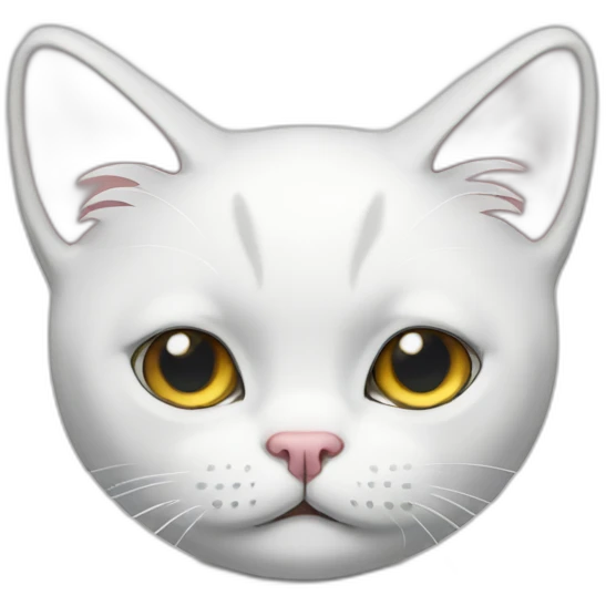 weeping white collar cat emoji