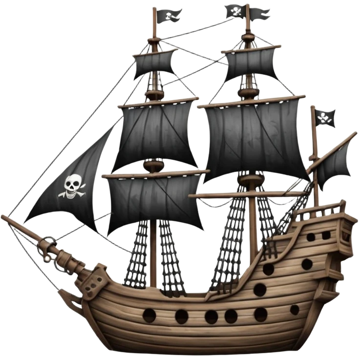 white pirate ships emoji