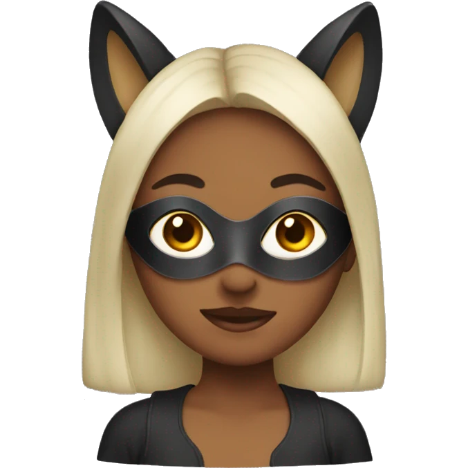 masked girl with animal ears emoji