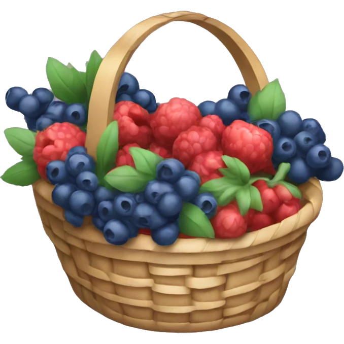 A little basket filled with berries or flowers. emoji