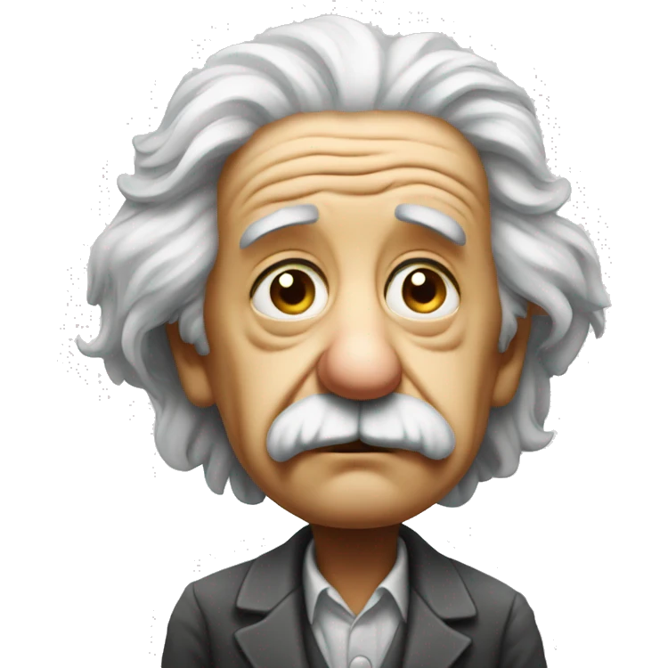 albert einstein sad emoji