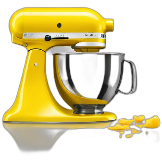 yellow-stand-mixer-with-glass-bowl emoji