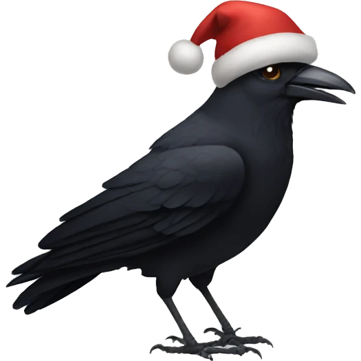 Christmas crow emoji