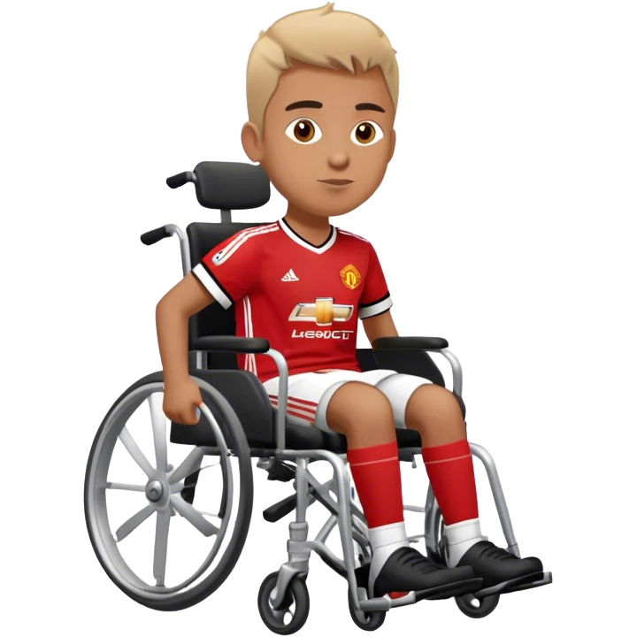 Manchester United fan in wheelchair emoji