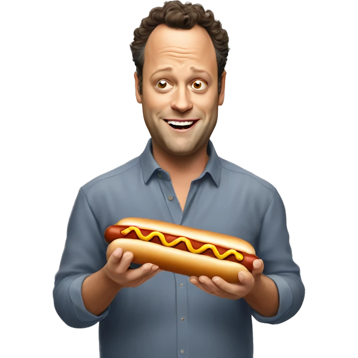 Vince Vaughn eating a hot dog  emoji