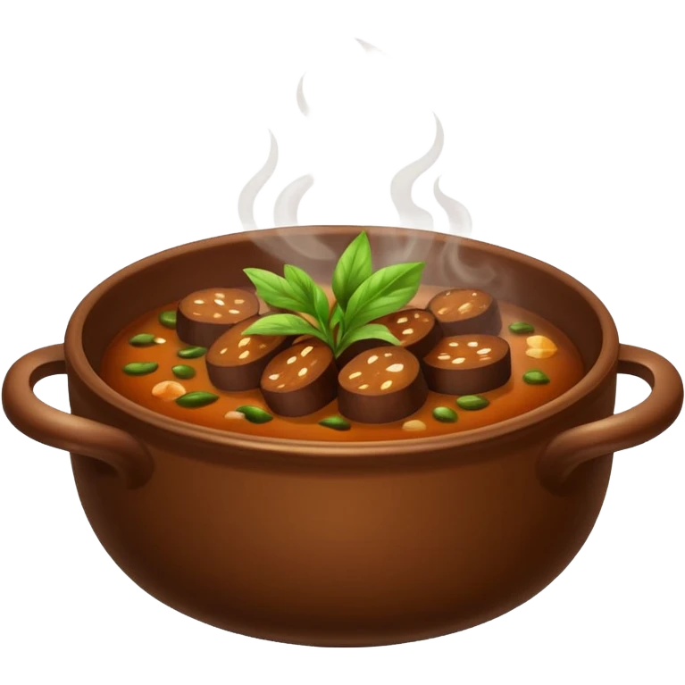 brown stock in bowl emoji