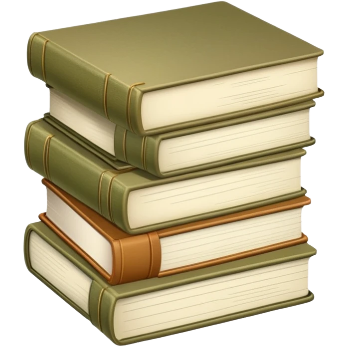 Stack of khaki colored books emoji