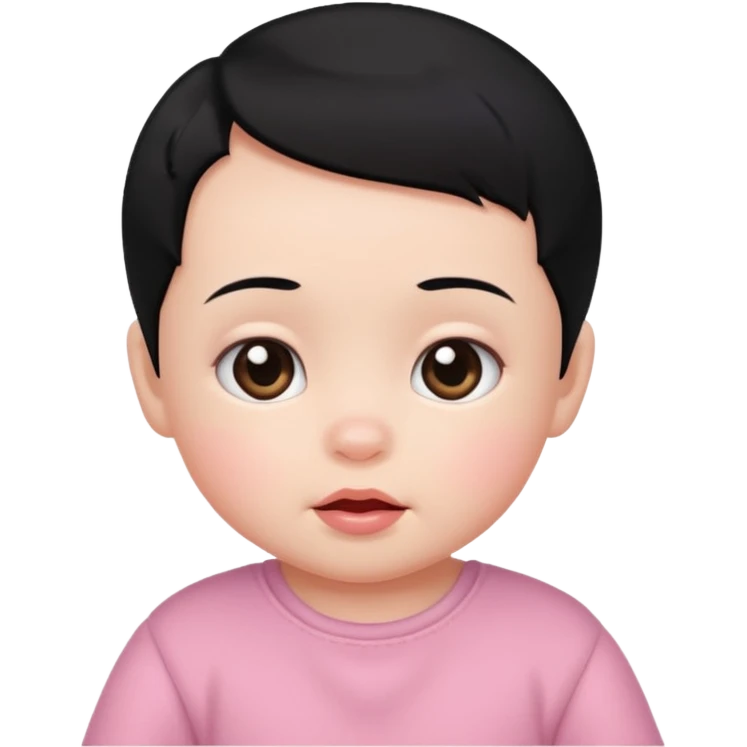 Baby black hair emoji