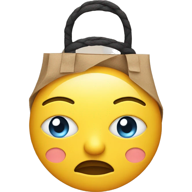 Smiley with bags under eyes emoji