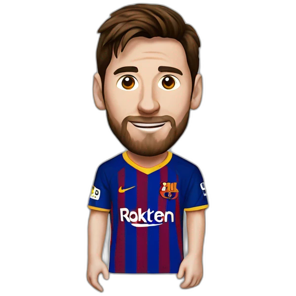 Leo Messi Barcelona Player fútbol camiseta emoji