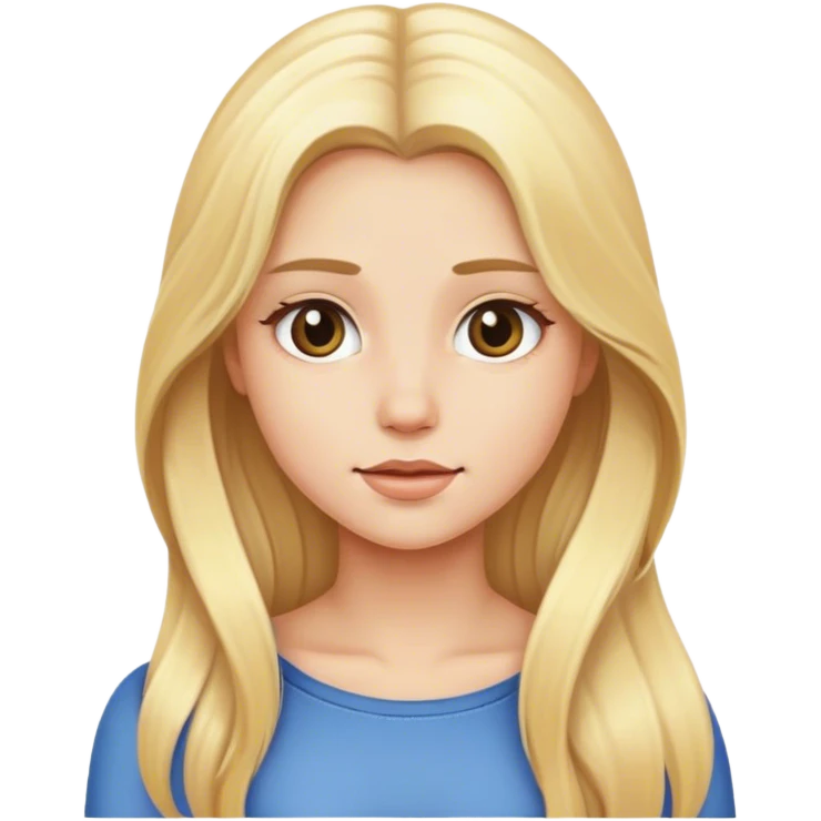 blonde girl with long hair emoji