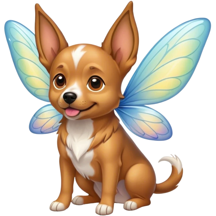 perro con alas de hada emoji