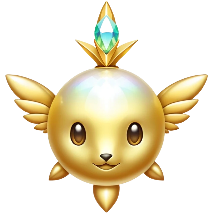 White and Golden Divine Glorious Shiny Sparkly Fakémon emoji