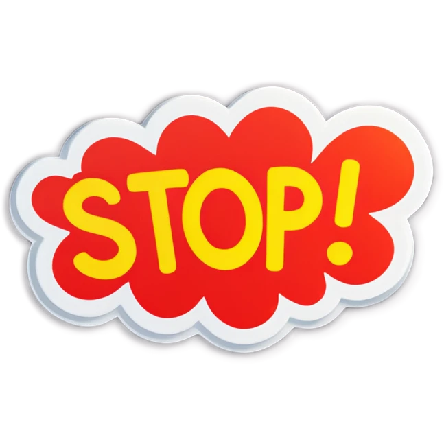 Stop it! sticker 
 emoji