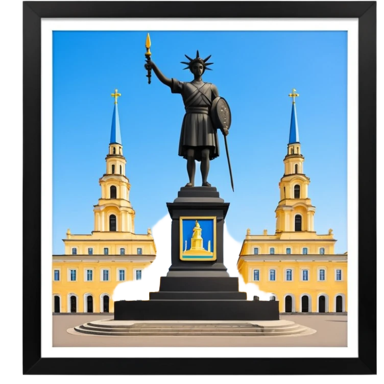 The Statue of Independence on Main Square in Ukraine emoji
