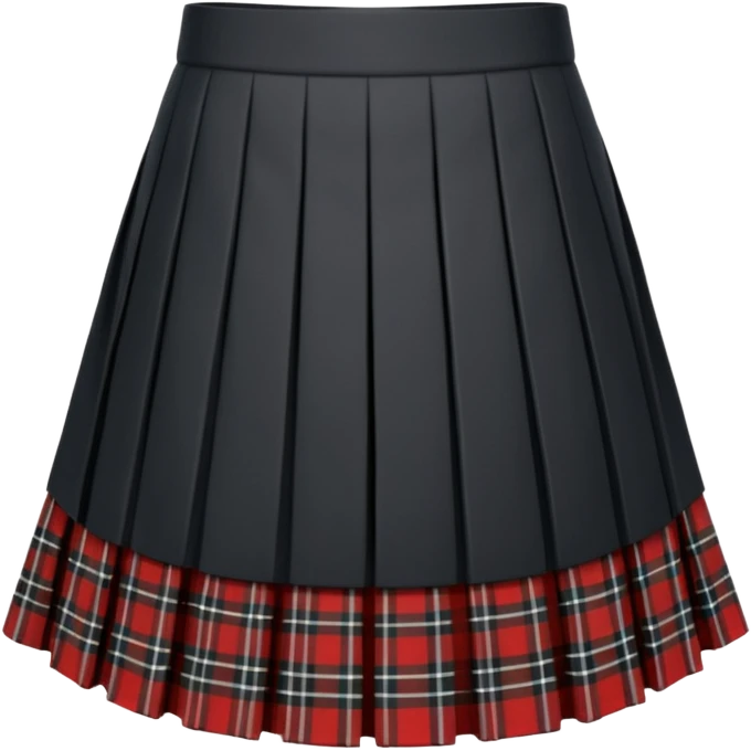 black plaid scottish skirt emoji