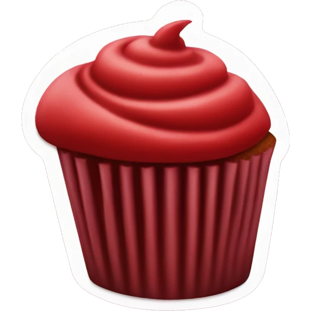 red velvet cupcake emoji