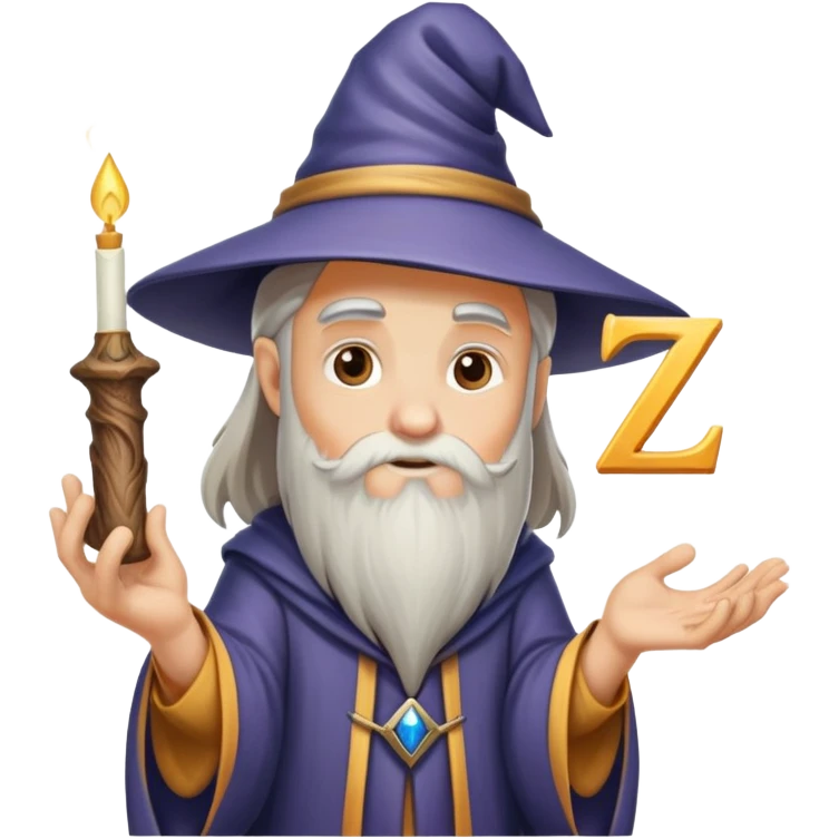 Wizard casting alphabet emoji