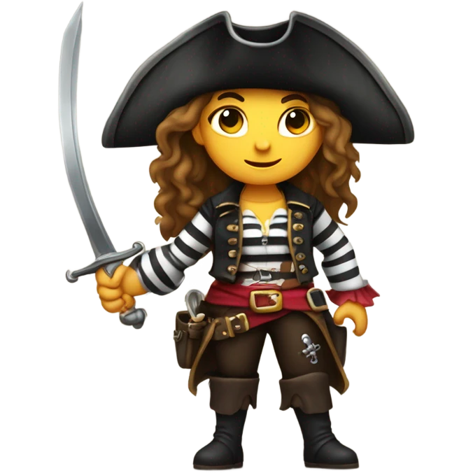 A girl pirate  emoji
