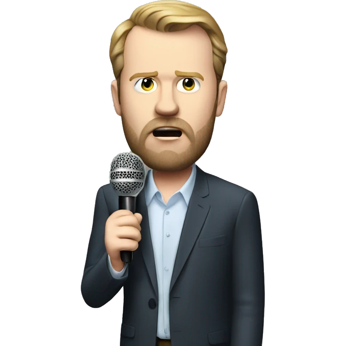 james o'brien speaking into a microphone  emoji