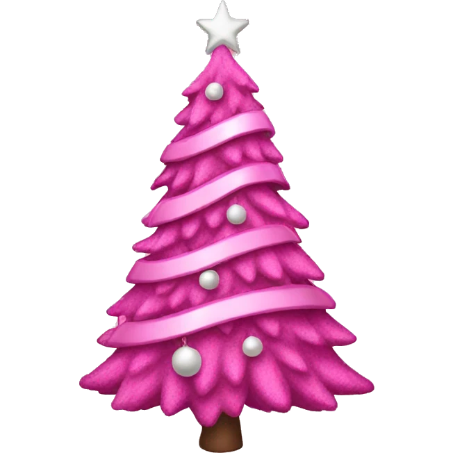 Pink Christmas tree emoji