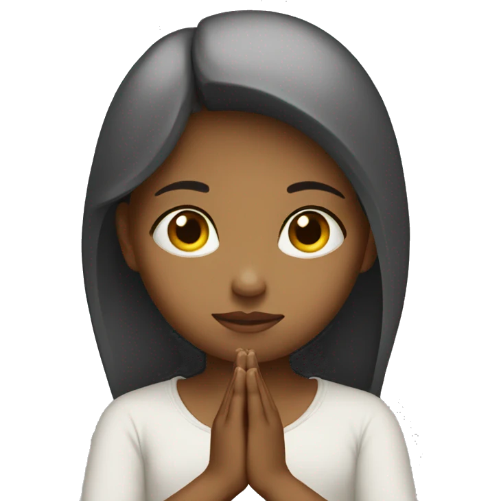 Girl praying emoji