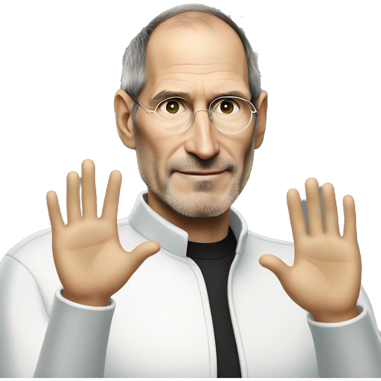 Steve jobs hands up emoji