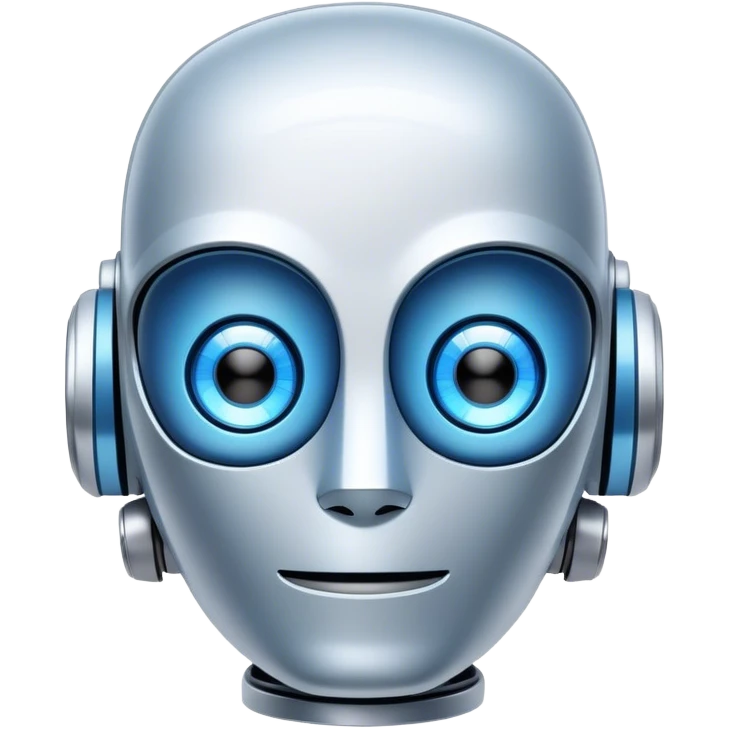 A friendly robot AI SMM specialist emoji