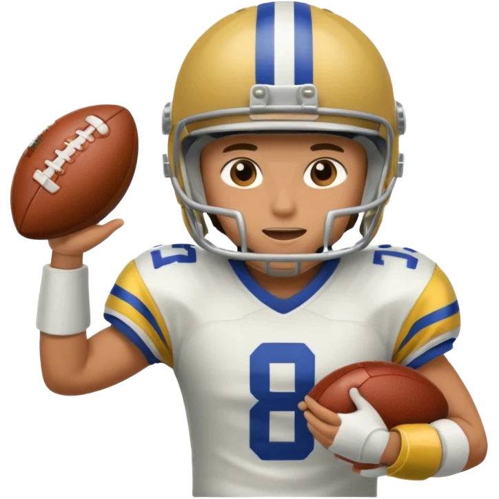 A person playing football on the field emoji