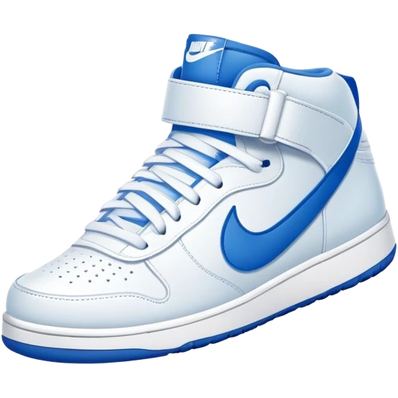 Shoes Nike white an blue  emoji