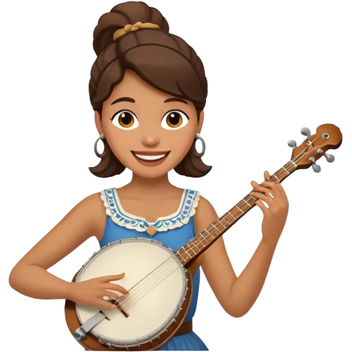 woman playing the banjo emoji
