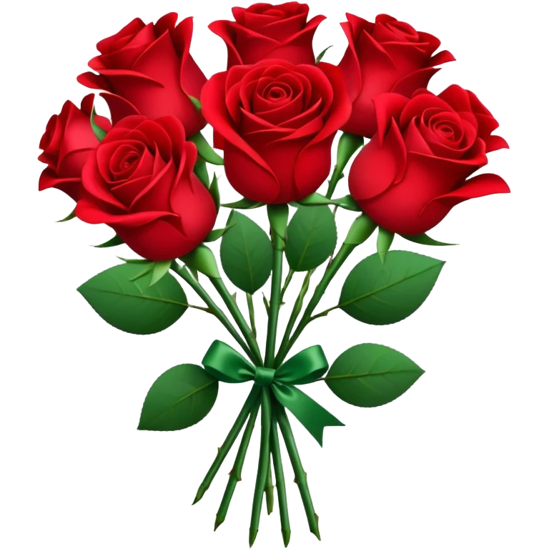 A delicate hand-tied rose bouquet emoji