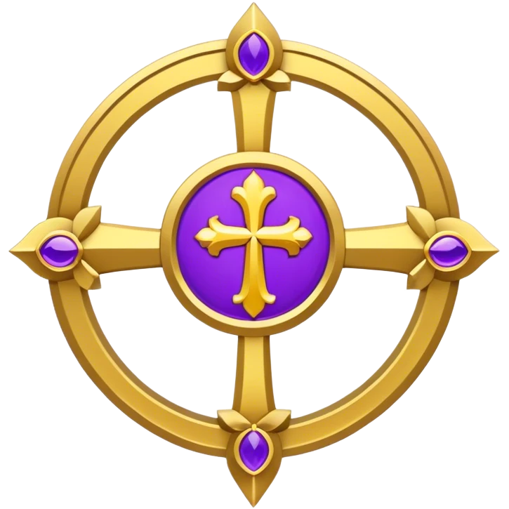 Archibishop's emblem with a touch of violet emoji