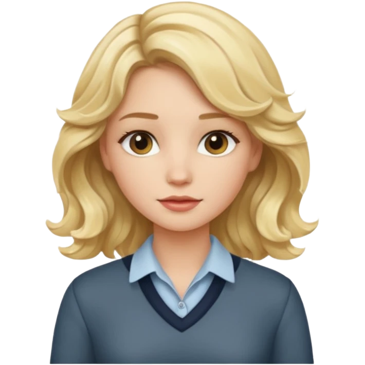 iOS 18 aesthetic wavy blondie girl emoji