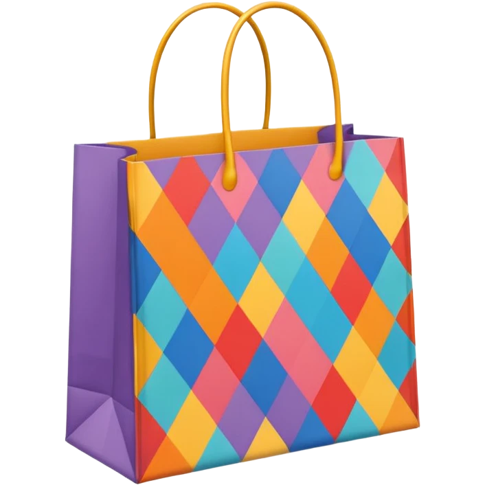 aesthetic shopping bag with pattern emoji