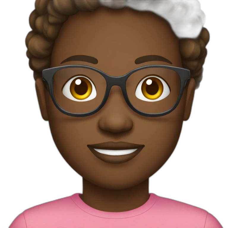 Jeune Congolaise avec lunettes de soleil emoji