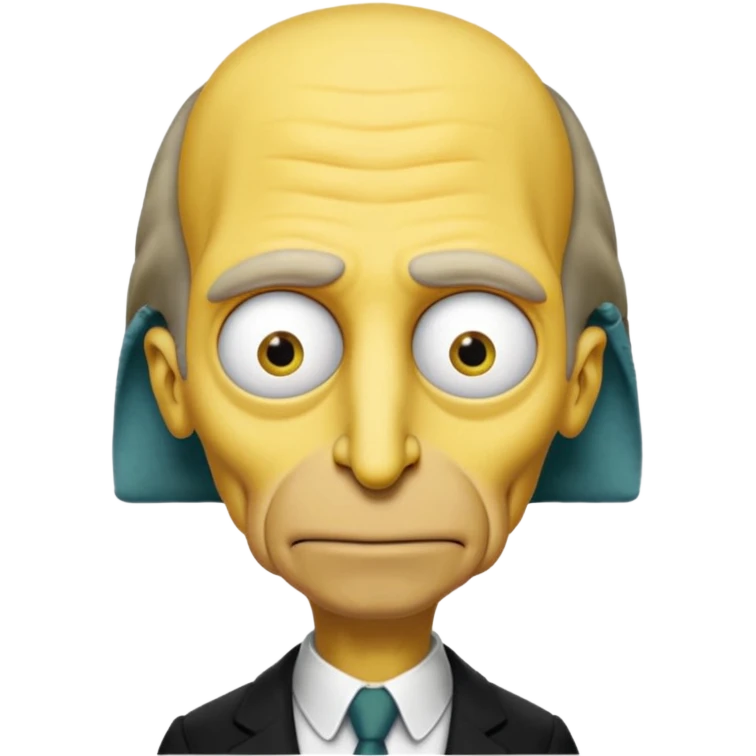 Mr. Burns, simpson, yellow skin tone, very very very long nose. emoji