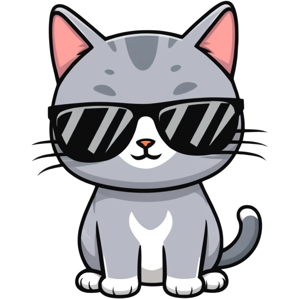 Cat with sunglasses emoji