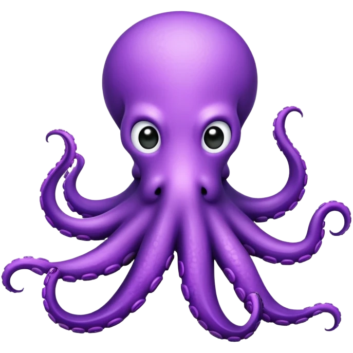 Purple octopus thinking emoji
